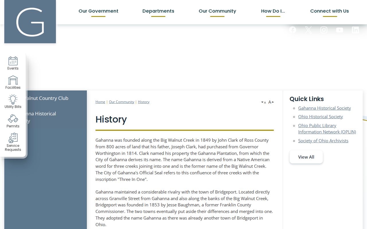 Gahanna city directory research with Gahanna and Bridgeport history