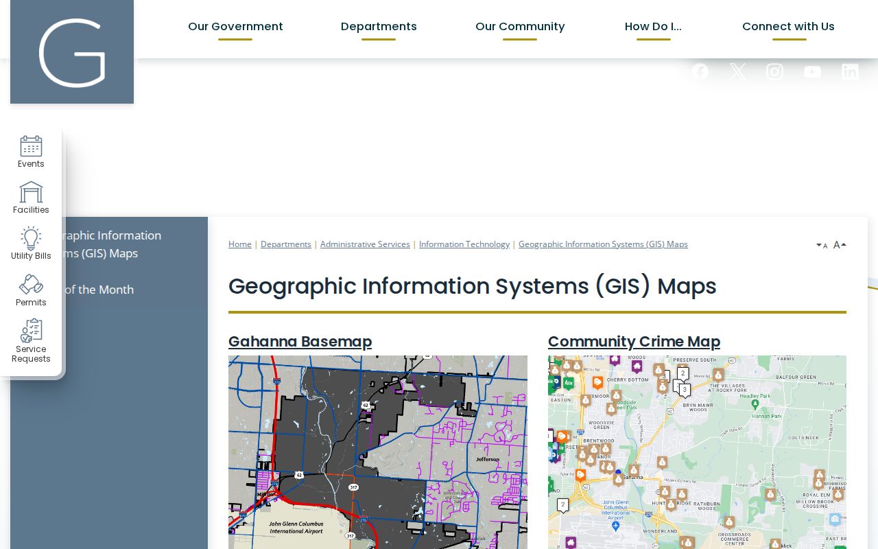 Gahanna ZIP code directory Gahanna GIS maps